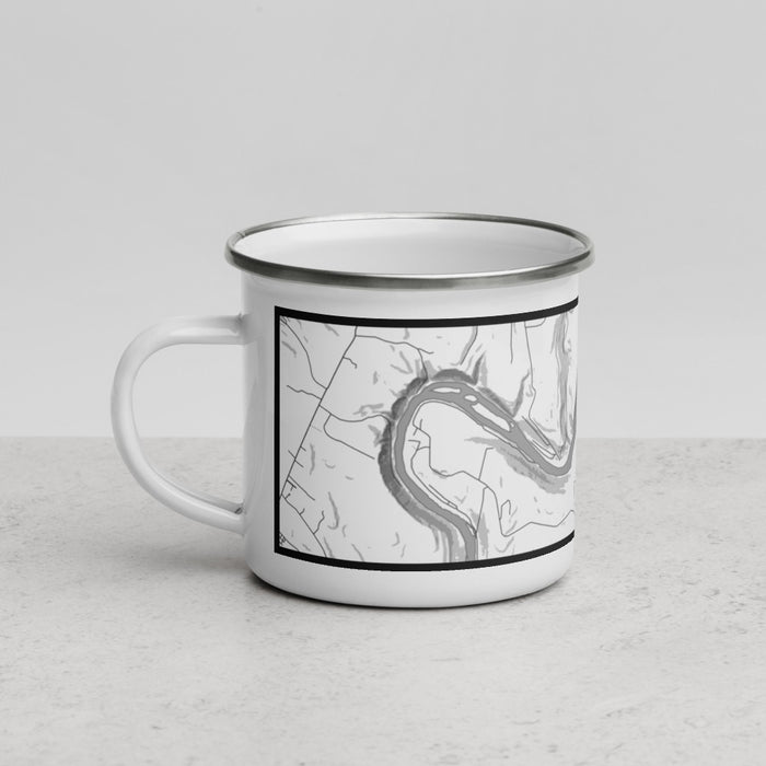 Left View Custom Henry's Bend Pennsylvania Map Enamel Mug in Classic