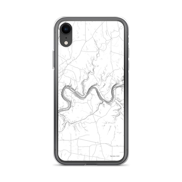 Custom iPhone XR Henry's Bend Pennsylvania Map Phone Case in Classic