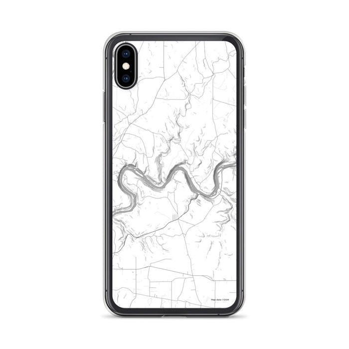 Custom iPhone XS Max Henry's Bend Pennsylvania Map Phone Case in Classic