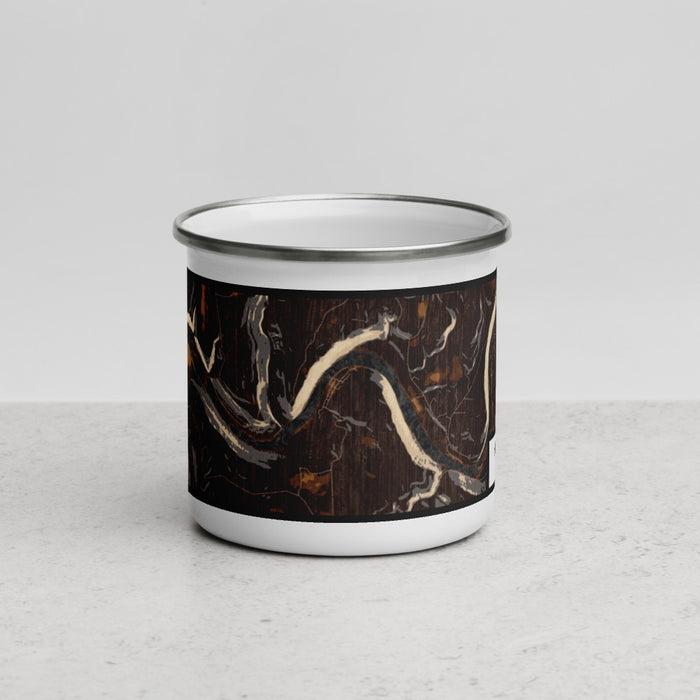 Front View Custom Henry's Bend Pennsylvania Map Enamel Mug in Ember