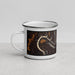 Left View Custom Henry's Bend Pennsylvania Map Enamel Mug in Ember