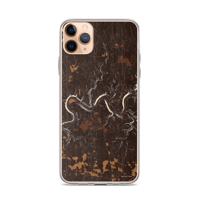Custom iPhone 11 Pro Max Henry's Bend Pennsylvania Map Phone Case in Ember