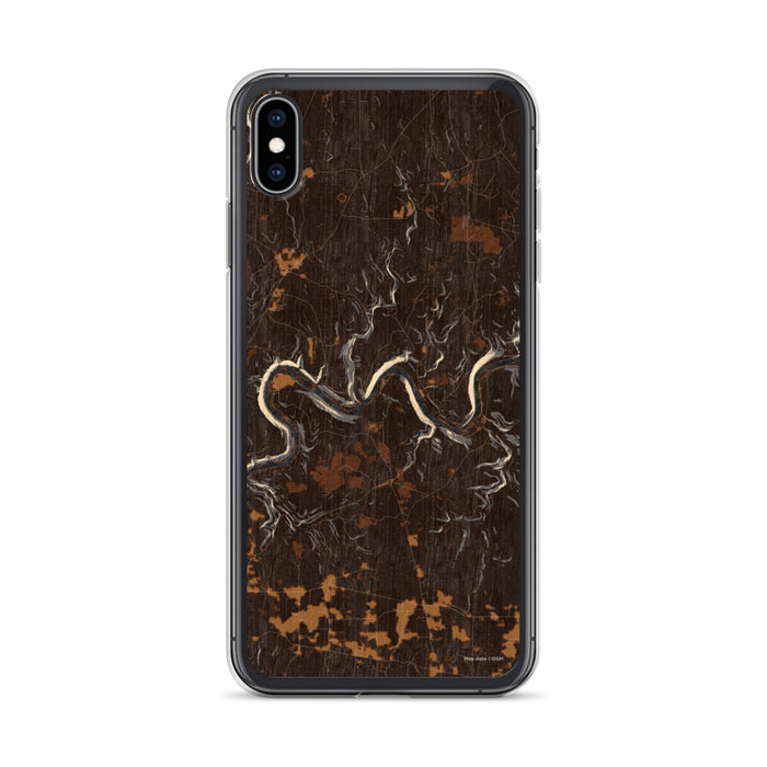 Custom iPhone XS Max Henry's Bend Pennsylvania Map Phone Case in Ember