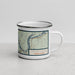 Right View Custom Henry's Bend Pennsylvania Map Enamel Mug in Woodblock