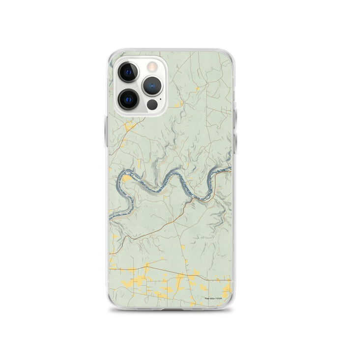 Custom iPhone 12 Pro Henry's Bend Pennsylvania Map Phone Case in Woodblock