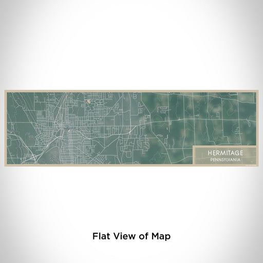 Flat View of Map Custom Hermitage Pennsylvania Map Enamel Mug in Afternoon