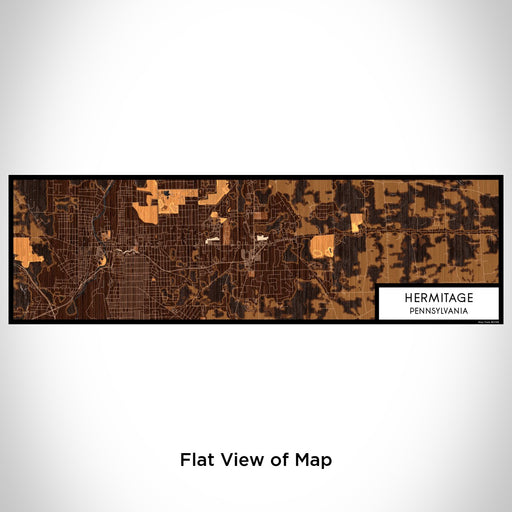 Flat View of Map Custom Hermitage Pennsylvania Map Enamel Mug in Ember