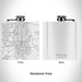 Rendered View of Hermitage Pennsylvania Map Engraving on 6oz Stainless Steel Flask in White