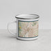 Left View Custom Hermitage Pennsylvania Map Enamel Mug in Woodblock