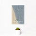 12x18 Hermosa Beach California Map Print Portrait Orientation in Afternoon Style With Small Cactus Plant in White Planter