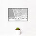 12x18 Hermosa Beach California Map Print Landscape Orientation in Classic Style With Small Cactus Plant in White Planter