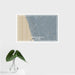 16x24 Hermosa Beach California Map Print Landscape Orientation in Afternoon Style With Tropical Plant Leaves in Water