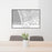 24x36 Hermosa Beach California Map Print Lanscape Orientation in Classic Style Behind 2 Chairs Table and Potted Plant