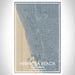 Hermosa Beach California Map Print Portrait Orientation in Afternoon Style With Shaded Background
