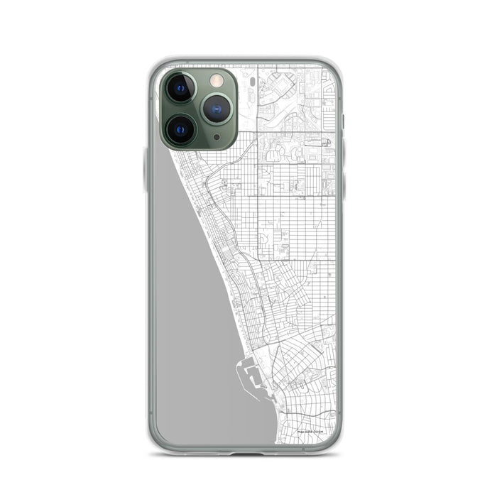 Custom iPhone 11 Pro Hermosa Beach California Map Phone Case in Classic