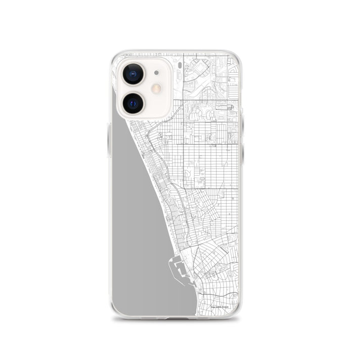 Custom iPhone 12 Hermosa Beach California Map Phone Case in Classic