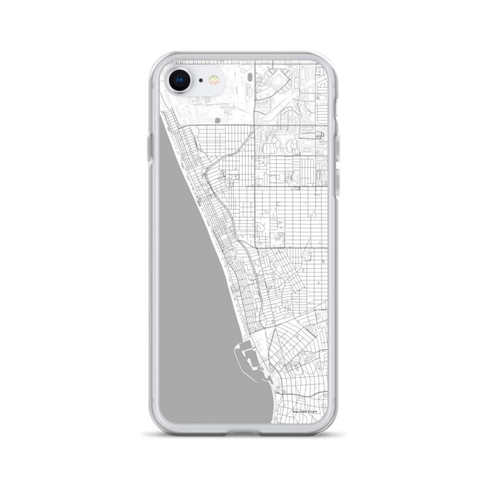 Custom iPhone SE Hermosa Beach California Map Phone Case in Classic
