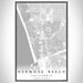 Hermosa Beach California Map Print Portrait Orientation in Classic Style With Shaded Background