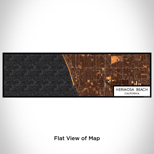 Flat View of Map Custom Hermosa Beach California Map Enamel Mug in Ember