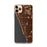 Custom iPhone 11 Pro Max Hermosa Beach California Map Phone Case in Ember