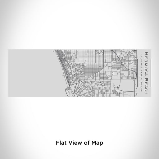 Rendered View of Hermosa Beach California Map Engraving on 10oz Stainless Steel Insulated Cup with Sipping Lid