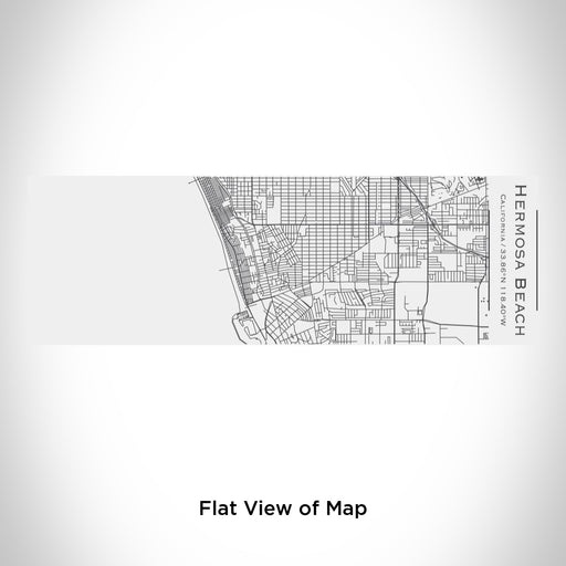 Rendered View of Hermosa Beach California Map Engraving on 10oz Stainless Steel Insulated Cup with Sliding Lid in White