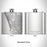 Rendered View of Hermosa Beach California Map Engraving on 6oz Stainless Steel Flask