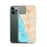 Custom Hermosa Beach California Map Phone Case in Watercolor