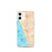 Custom iPhone 12 mini Hermosa Beach California Map Phone Case in Watercolor
