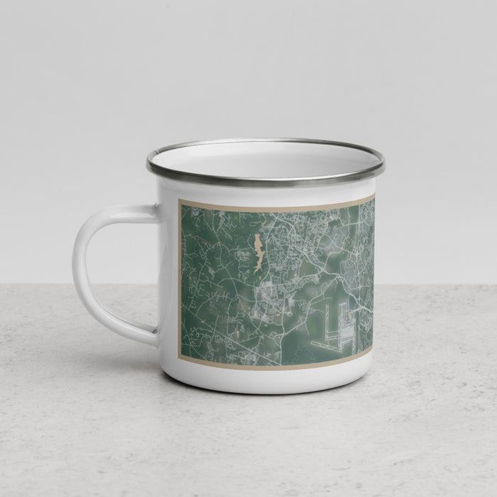 Left View Custom Herndon Virginia Map Enamel Mug in Afternoon