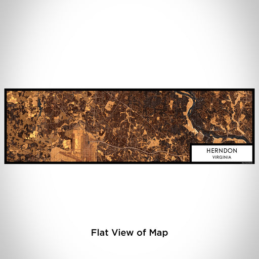 Flat View of Map Custom Herndon Virginia Map Enamel Mug in Ember