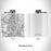Rendered View of Herndon Virginia Map Engraving on 6oz Stainless Steel Flask in White