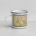 Left View Custom Herndon Virginia Map Enamel Mug in Woodblock