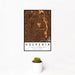 12x18 Hesperia California Map Print Portrait Orientation in Ember Style With Small Cactus Plant in White Planter