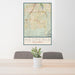 24x36 Hesperia California Map Print Portrait Orientation in Woodblock Style Behind 2 Chairs Table and Potted Plant