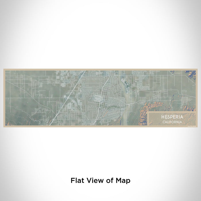 Flat View of Map Custom Hesperia California Map Enamel Mug in Afternoon