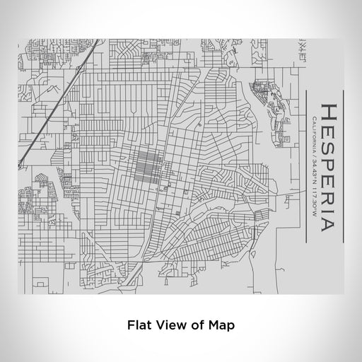 Rendered View of Hesperia California Map Engraving on 20oz Stainless Steel Insulated Bottle with Bamboo Top