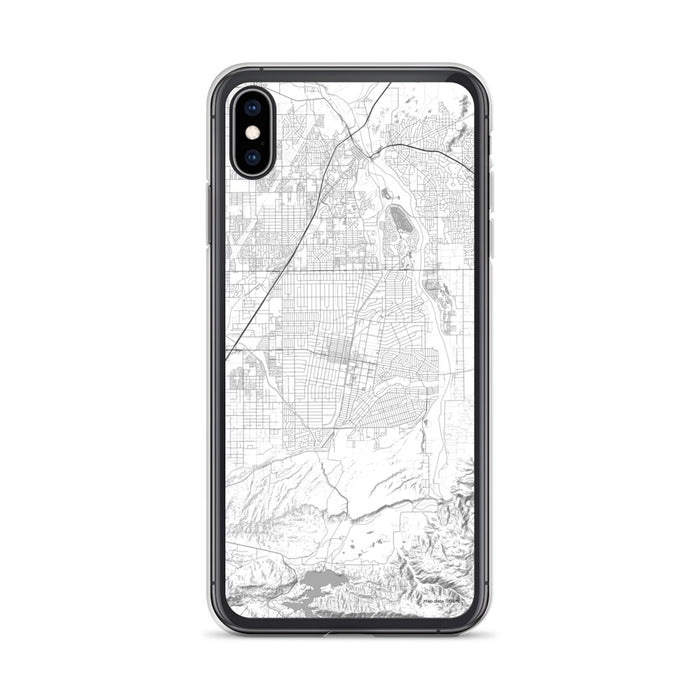 Custom iPhone XS Max Hesperia California Map Phone Case in Classic