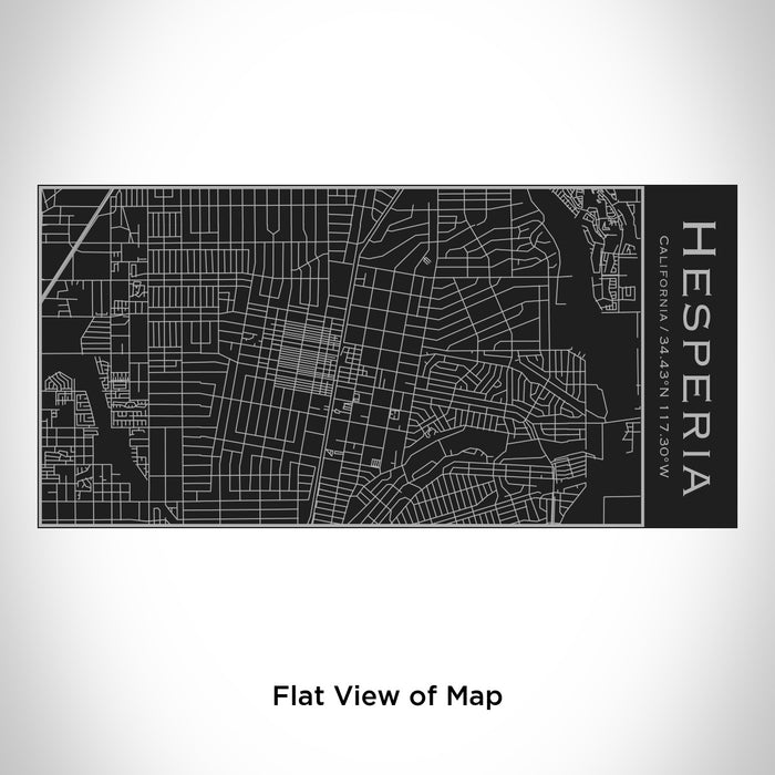 Rendered View of Hesperia California Map Engraving on 17oz Stainless Steel Insulated Cola Bottle in Black