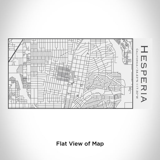 Rendered View of Hesperia California Map Engraving on 17oz Stainless Steel Insulated Cola Bottle in White