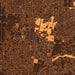 Hesperia California Map Print in Ember Style Zoomed In Close Up Showing Details