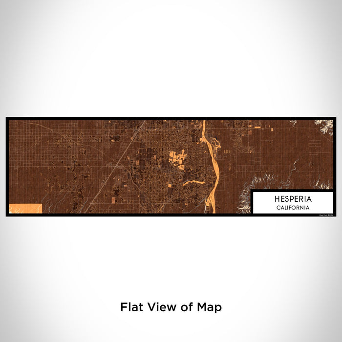 Flat View of Map Custom Hesperia California Map Enamel Mug in Ember