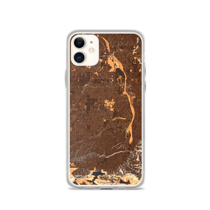 Custom iPhone 11 Hesperia California Map Phone Case in Ember