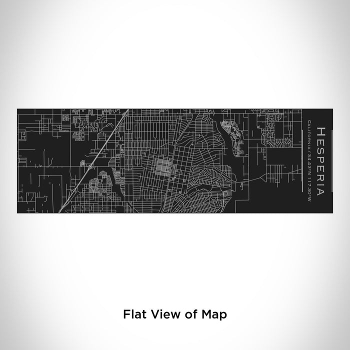 Rendered View of Hesperia California Map Engraving on 10oz Stainless Steel Insulated Cup with Sliding Lid in Black
