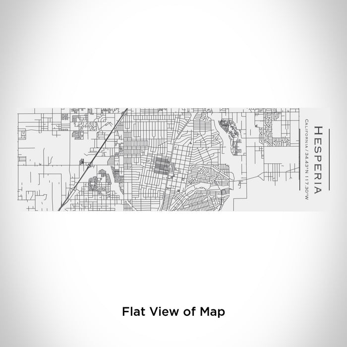 Rendered View of Hesperia California Map Engraving on 10oz Stainless Steel Insulated Cup with Sliding Lid in White