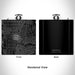 Rendered View of Hesperia California Map Engraving on 6oz Stainless Steel Flask in Black