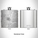 Rendered View of Hesperia California Map Engraving on 6oz Stainless Steel Flask