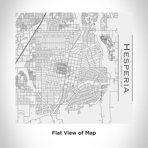 Rendered View of Hesperia California Map Engraving on 17oz Stainless Steel Insulated Tumbler in White