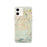 Custom iPhone 12 Hesperia California Map Phone Case in Woodblock