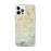 Custom iPhone 12 Pro Max Hesperia California Map Phone Case in Woodblock